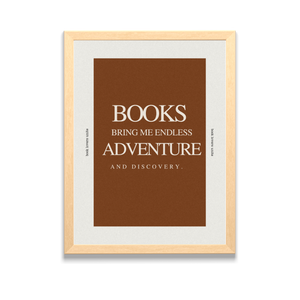 Books Are An Adventure Framed Poster for Book Lovers