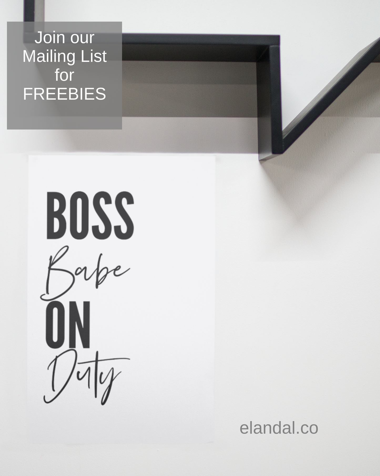 Arte de pared imprimible Boss Babe On Duty