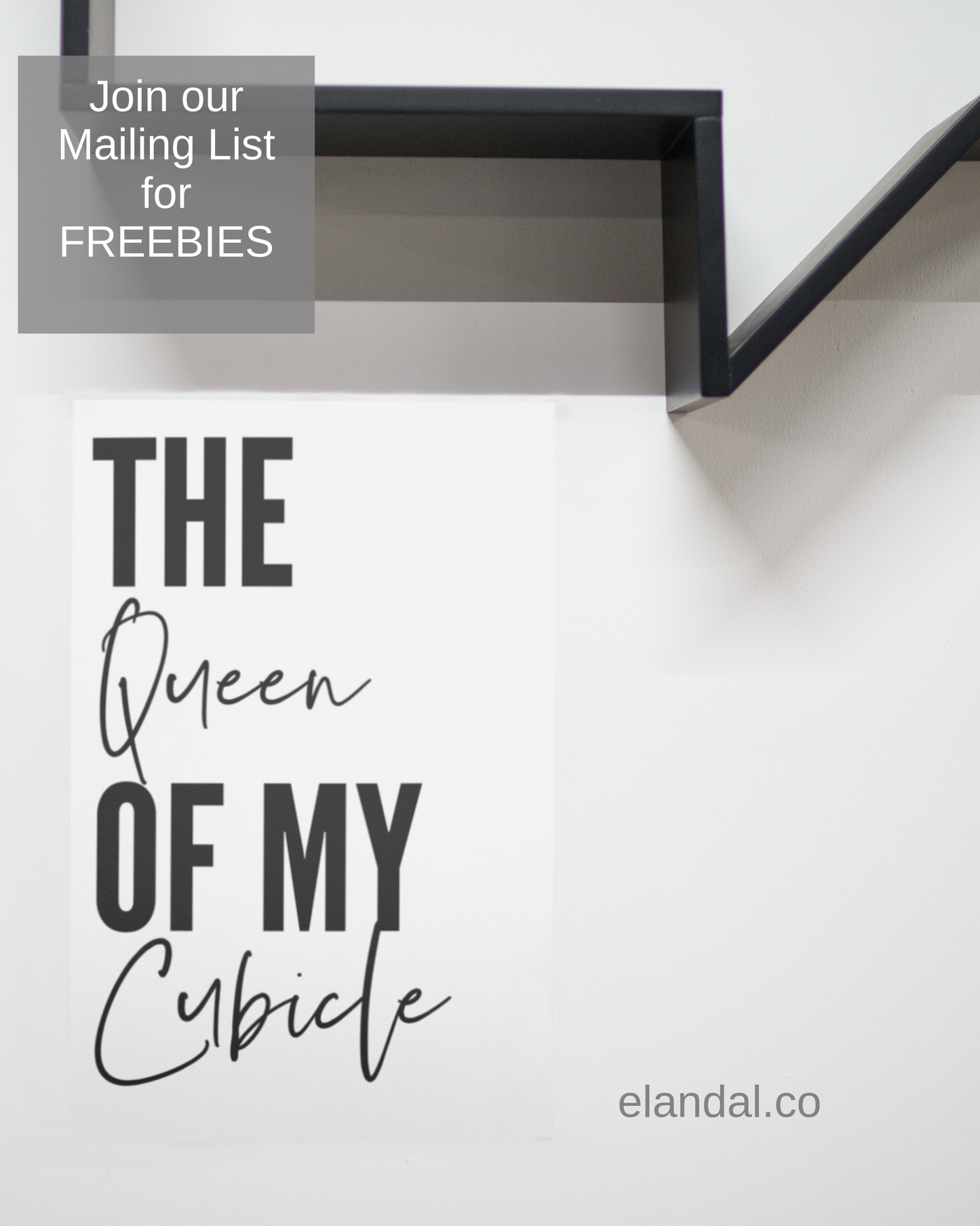 Decoración de pared de oficina imprimible con la frase "Reina de mi cubículo" | Póster con cita minimalista | Arte divertido para la oficina | Póster para descargar digitalmente | Regalo para ella como compañera de trabajo