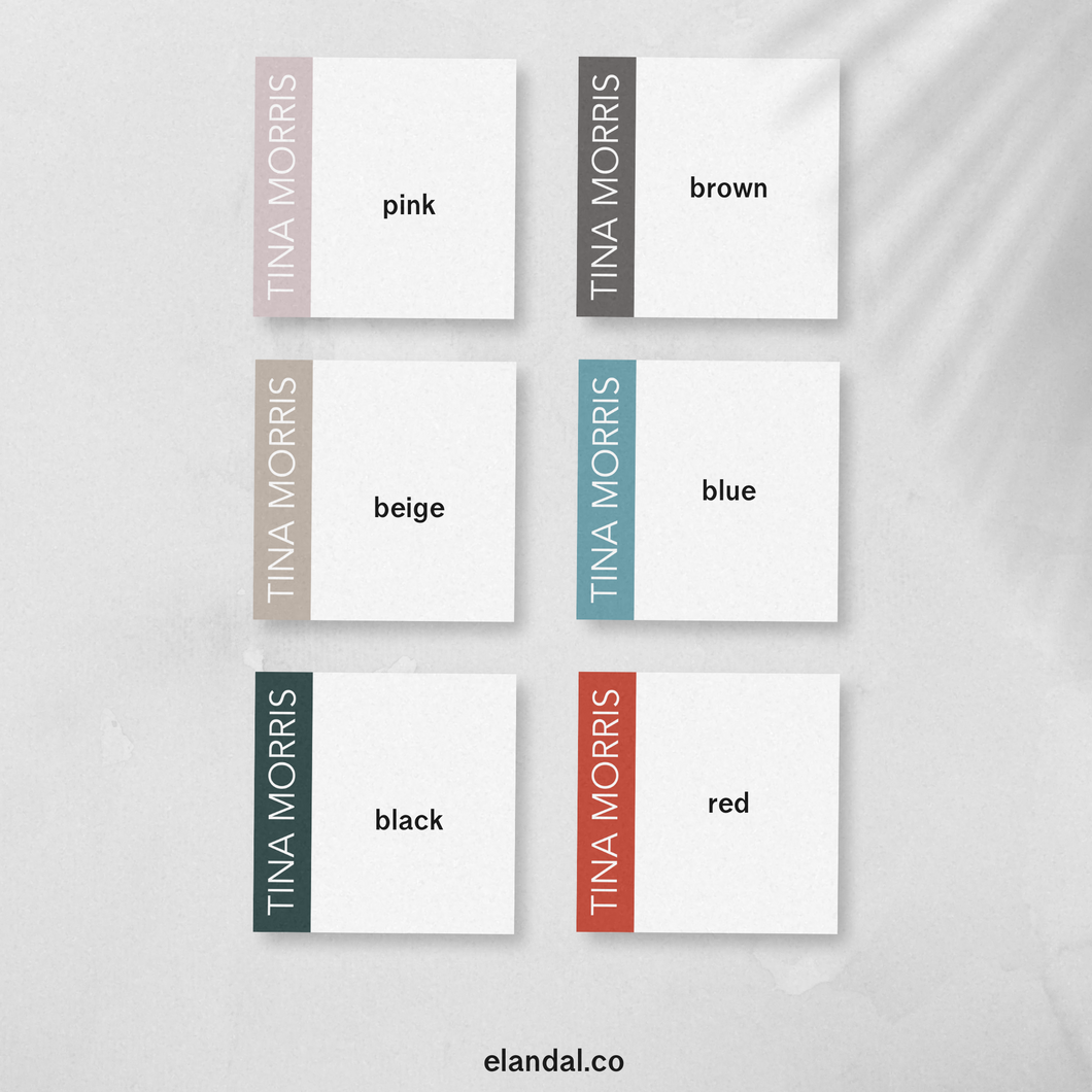 Personalized Sticky Notes with Color Side Panel, 3x3 in. Adhesive Mini ...