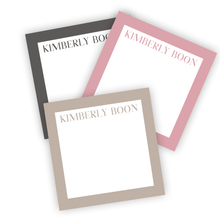 Load image into Gallery viewer, Personalized Color Border Sticky Notes,  3x3 in. Adhesive Multi-Color Notepads