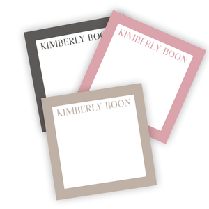Personalized Sticky Notes with Color Border/ 3x3 in. Adhesive Notepads