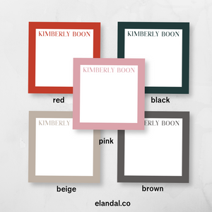 Personalized Color Border Sticky Notes,  3x3 in. Adhesive Multi-Color Notepads