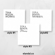 Load image into Gallery viewer, Minimalist Personalized Text Sticky Notes/ 3x3 inch Adhesive notepads