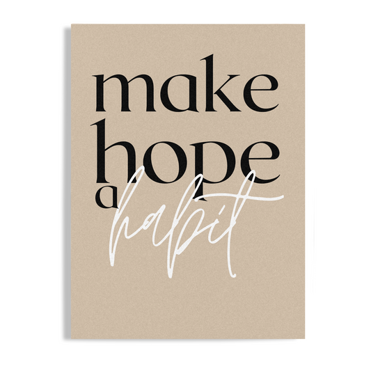 Póster inspirador sin marco Make Hope a Habit, disponible en 5 tamaños, decoración artística para cubículos de oficina