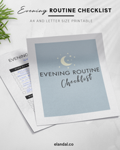 Load image into Gallery viewer, Evening Routine Checklist, Bedtime Printable