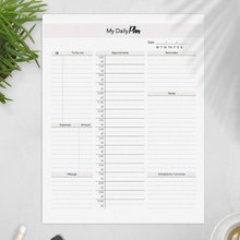 Load image into Gallery viewer, FREE One-Page Undated Daily Planner Printable Letter Size