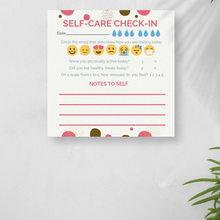 Load image into Gallery viewer, Self-Care Sticky Notes/ 3&quot;x 3&quot; Adhesive Note Pads for Productivity and Mood Tracking