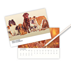 2023 Dog Lovers Illustrated Printable Calendar