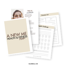 Load image into Gallery viewer, Printable Health and Fitness Planner, 40+ Pages of Wellness Planning for Weight Loss, Nutrition, and Habit Formation