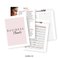 Load image into Gallery viewer, Deluxe Printable/Digital Business Planner: 70+ Pages of Resources (Financial, Marketing, Social Media, Goal Setting Tools)