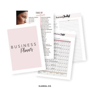Deluxe Printable/Digital Business Planner: 70+ Pages of Resources (Financial, Marketing, Social Media, Goal Setting Tools)