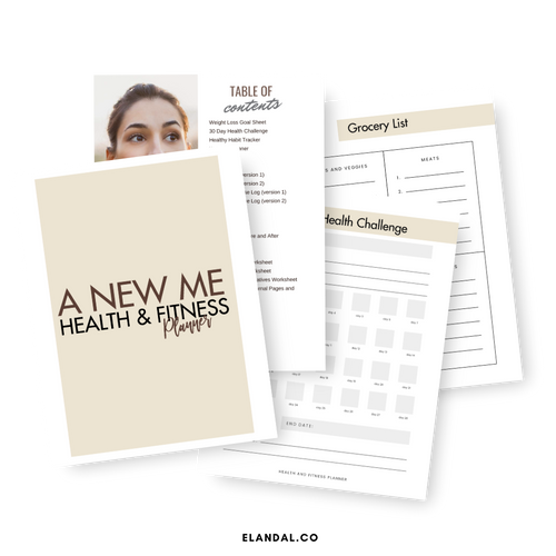 Printable Health and Fitness Planner, 40+ Pages of Wellness Planning for Weight Loss, Nutrition, and Habit Formation