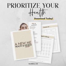 Load image into Gallery viewer, Printable Health and Fitness Planner, 40+ Pages of Wellness Planning for Weight Loss, Nutrition, and Habit Formation