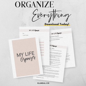 Printable Life Organizer: Planner for Organizing Home and Office | Decluttering, Event Planning, Cleaning, and More
