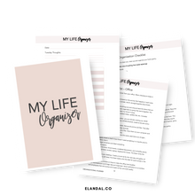 Load image into Gallery viewer, Printable Life Organizer: Planner for Organizing Home and Office | Decluttering, Event Planning, Cleaning, and More