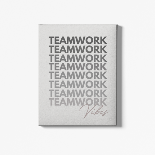 Teamwork Vibes Canvas Artwork for the Office, Cubicle, and Meeting Rooms