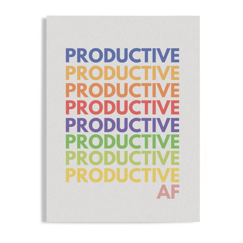 Productive AF Unframed Print Poster, Available in 5 Sizes, Cubicle Office Art Decor
