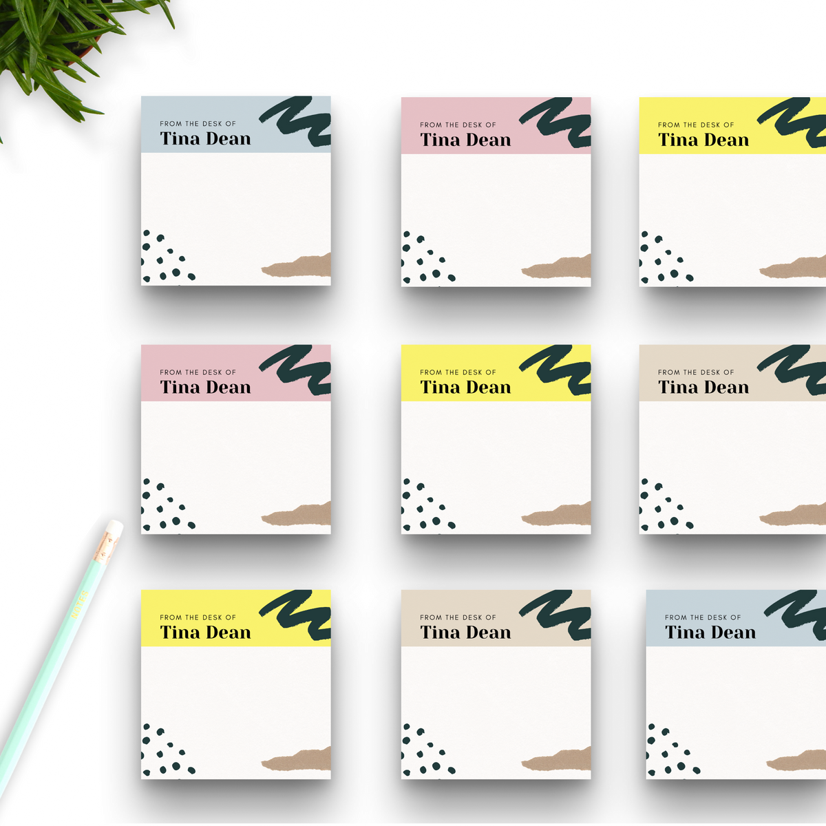 Work Sticky Note Personalized 'From the Desk Of . . .' Sticky Notes for the Office with ...