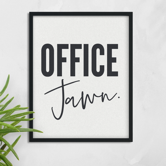 Office Jawn, obra de arte imprimible para la oficina y el cubículo, arte de Filadelfia, decoración de pared empresarial, póster minimalista con cita de Filadelfia