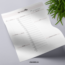 Load image into Gallery viewer, FREE One-Page Undated Daily Planner Printable Letter Size