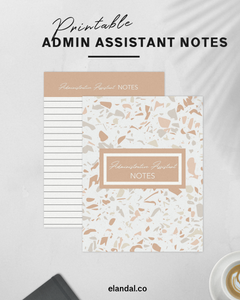 FREE Administrative Assistant Note Paper Letter Size