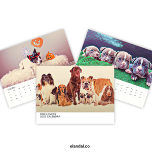 2023 Dog Lovers Illustrated Printable Calendar
