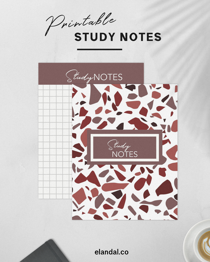 Printable Study Note Taking Paper