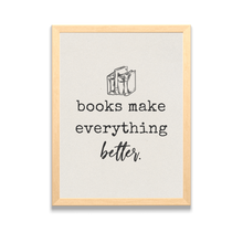 Load image into Gallery viewer, Books Make Everything Better Framed Art Print