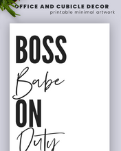 Load image into Gallery viewer, Boss Babe On Duty: Free Printable Poster