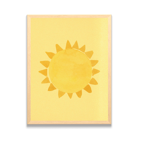 Bright Life - Sun Minimalist Boho Print Framed Art Print