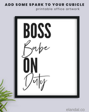 Load image into Gallery viewer, Boss Babe On Duty: Free Printable Poster