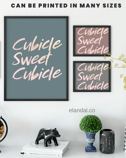 Cubículo imprimible Arte de pared con cubículos dulces