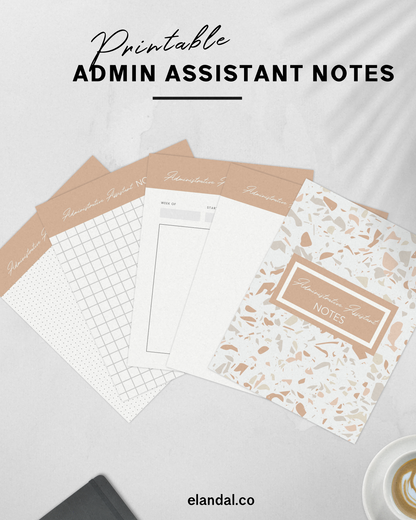 Planificador de notas para asistente administrativo, papel imprimible, tamaño carta