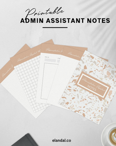 FREE Administrative Assistant Note Paper Letter Size