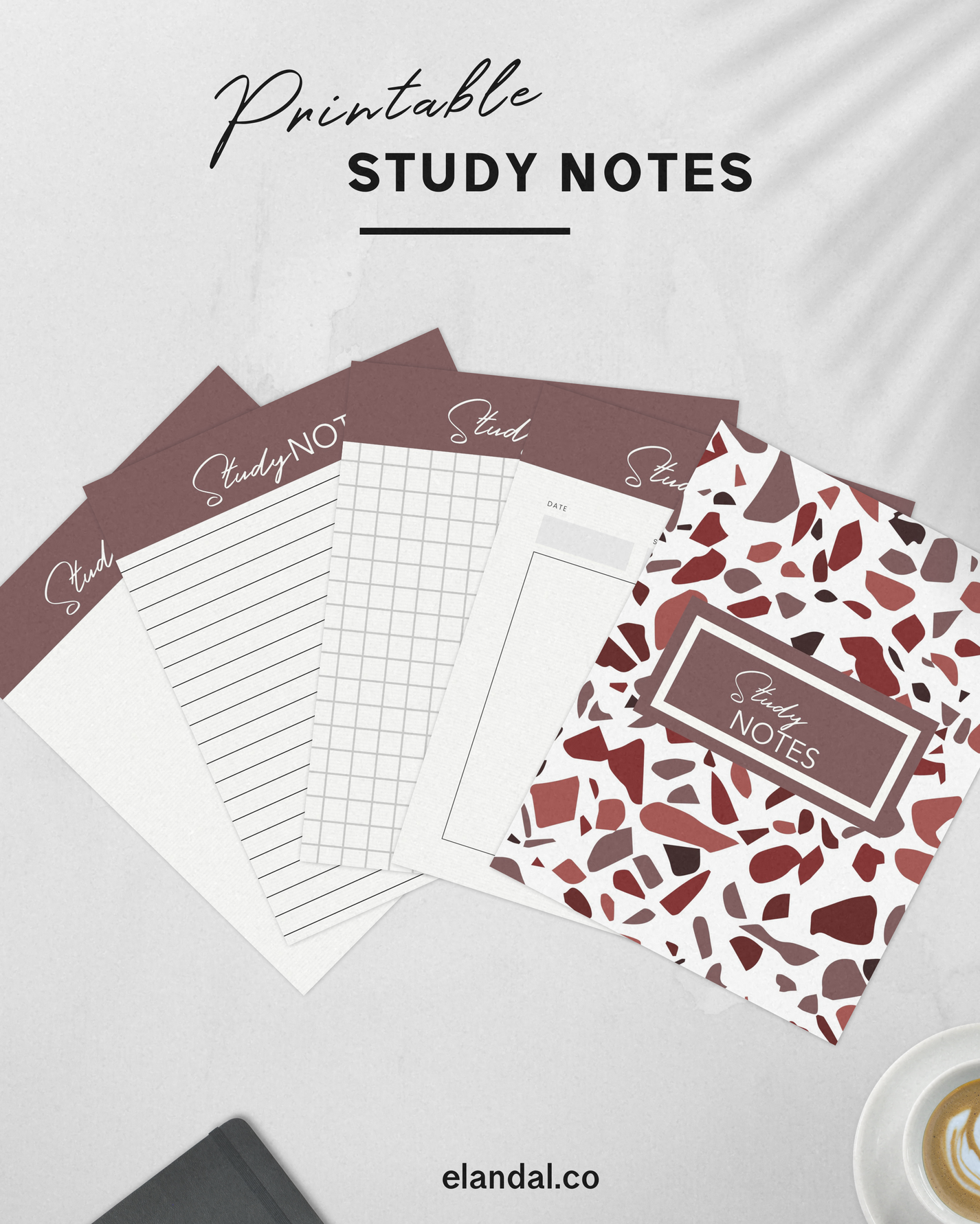Printable Study Note Taking Paper – El and Al Co.