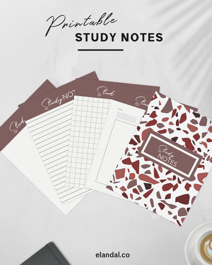 Printable Study Note Taking Paper