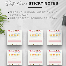 Load image into Gallery viewer, Self-Care Sticky Notes 3&quot;x 3&quot; Adhesive Note Pads for Productivity and Mood Tracking