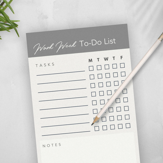 Lista de tareas imprimible para la semana laboral Recurso de planificación de la productividad