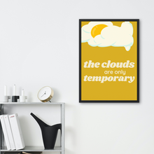 Load image into Gallery viewer, Clouds Don&#39;t Last Retro Themed Framed Art Print