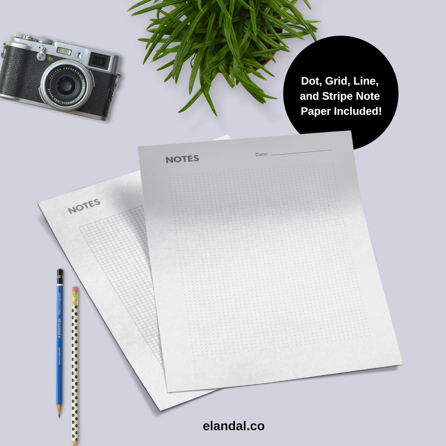 Insertos de papel para notas imprimibles tamaño A5