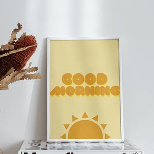 Good Morning Motivational Framed Art Print