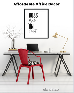 Boss Babe On Duty: Free Printable Poster