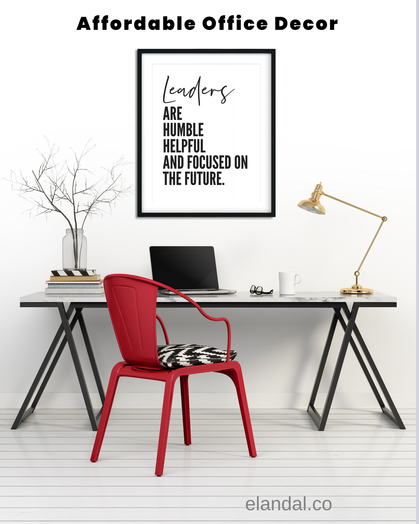 Decoración de pared imprimible con cita de liderazgo | Póster con cita inspiradora para la oficina | Regalo inspirador para el jefe | Póster para descargar en formato digital