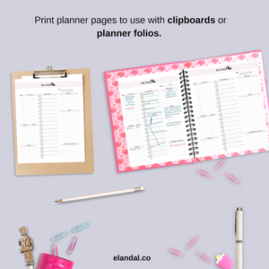 FREE One-Page Undated Daily Planner Printable Letter Size