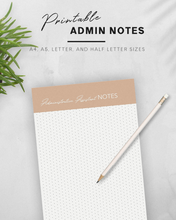 Load image into Gallery viewer, FREE Administrative Assistant Note Paper Letter Size