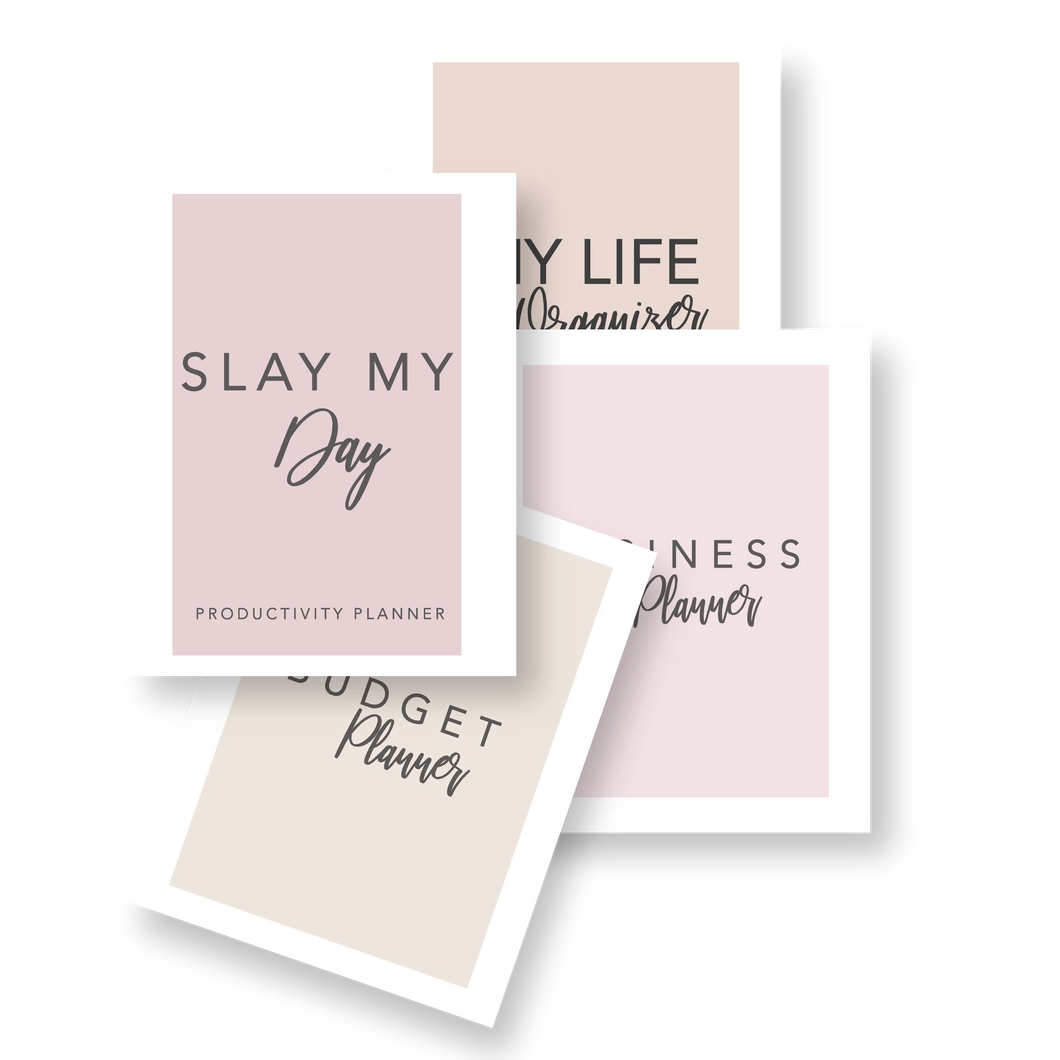 Ultimate Printable Planner Bundle - 205+ Pages of Business, Productivity, Budget, Finance, Habit, Goal and Habit Tracking Tools