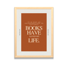 Load image into Gallery viewer, Books Saved My Life Inspirational Framed Art Print