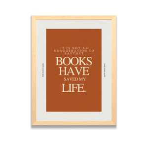 Books Saved My Life Inspirational Framed Art Print