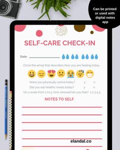 FREE Self-Care Printable Planner Insert Stress Relief and Mood Tracker